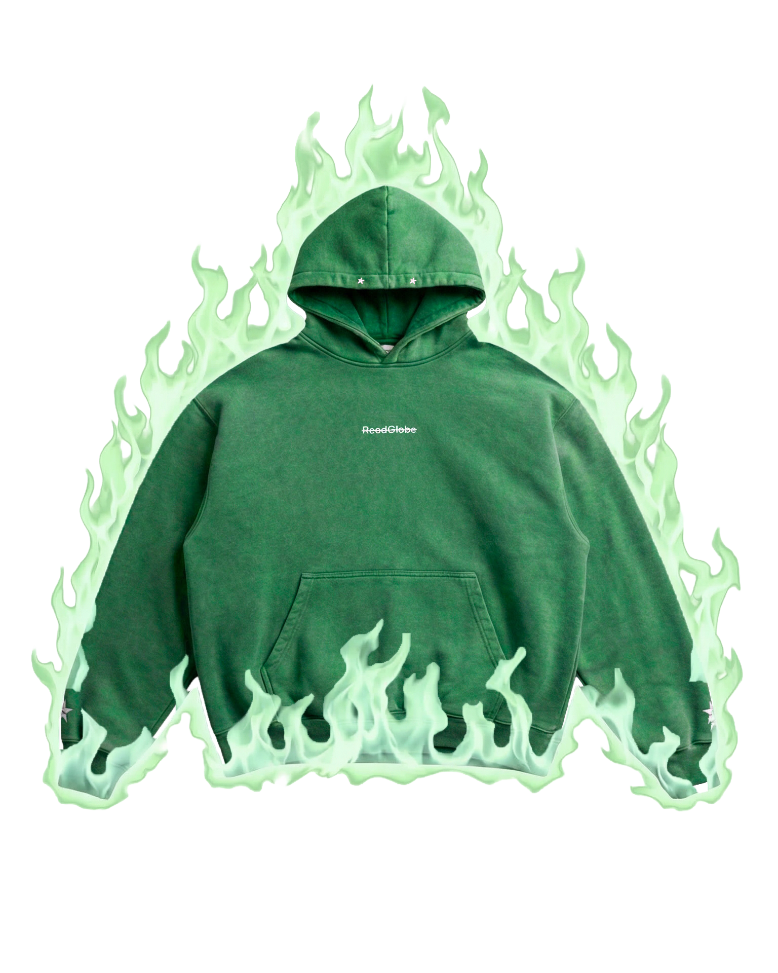 Acid Lines Lime Green Hoodie hover artwork